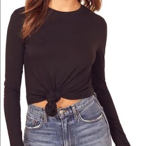 Reformation Vanessa top in black! Size XS